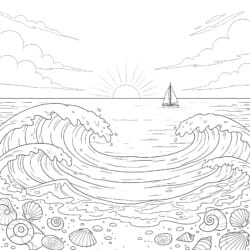 Coloring Page Of The Ocean - Printable Coloring page