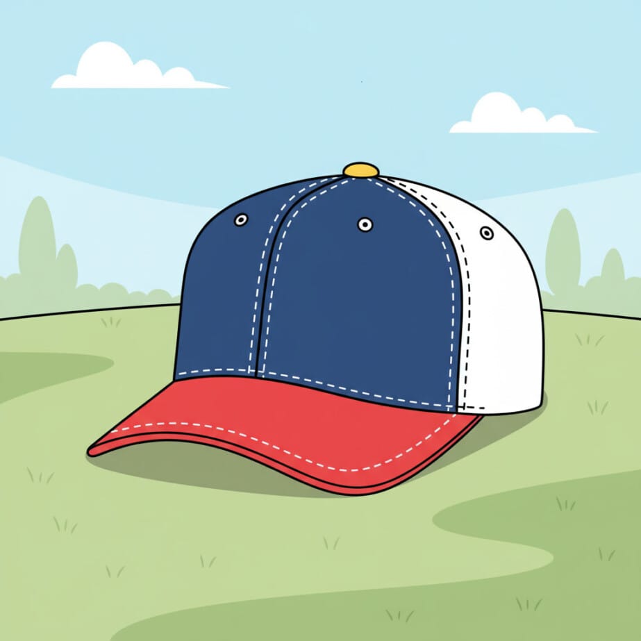 Baseball Hat Coloring Page 2