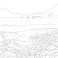 Sea For Coloring - Printable Coloring page