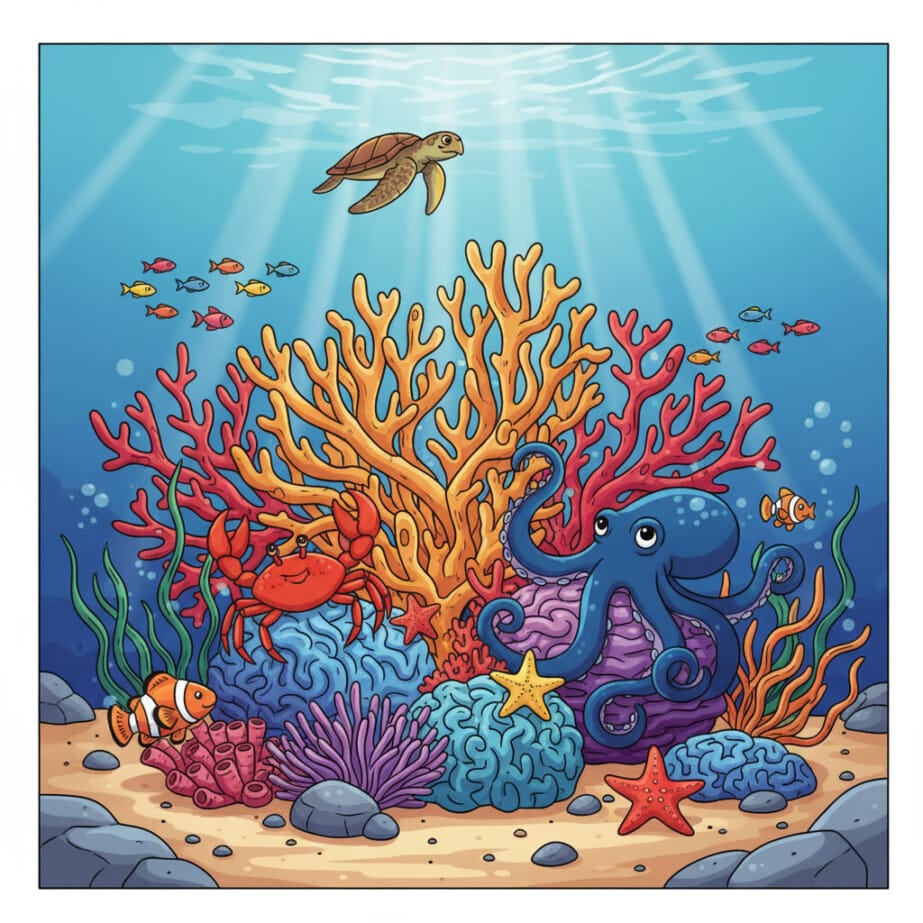 Sea Creature Coloring Sheet 2