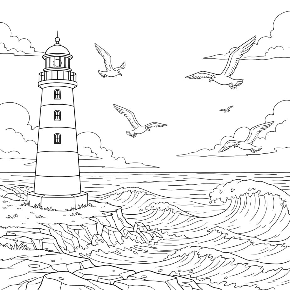 Ocean Picture To Color