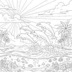 Ocean Coloring - Printable Coloring page