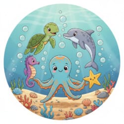 Sea Creature Colouring In - Origin image