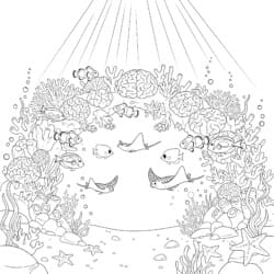Coloring Page Under The Sea - Printable Coloring page