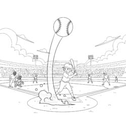 Baseball Coloring - Printable Coloring page