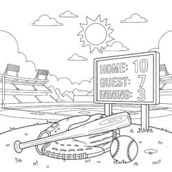 Baseball Coloring Page Printable - Printable Coloring page