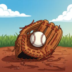 Baseball Glove Coloring Page - Origin image