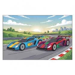 Colouring In Racing Cars - Origin image