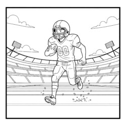Football Player Coloring - Printable Coloring page