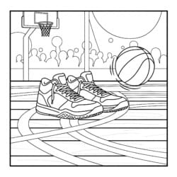 Basketball Colouring In - Printable Coloring page