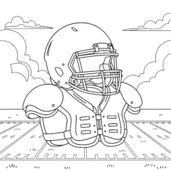 Football Helmet Coloring - Printable Coloring page