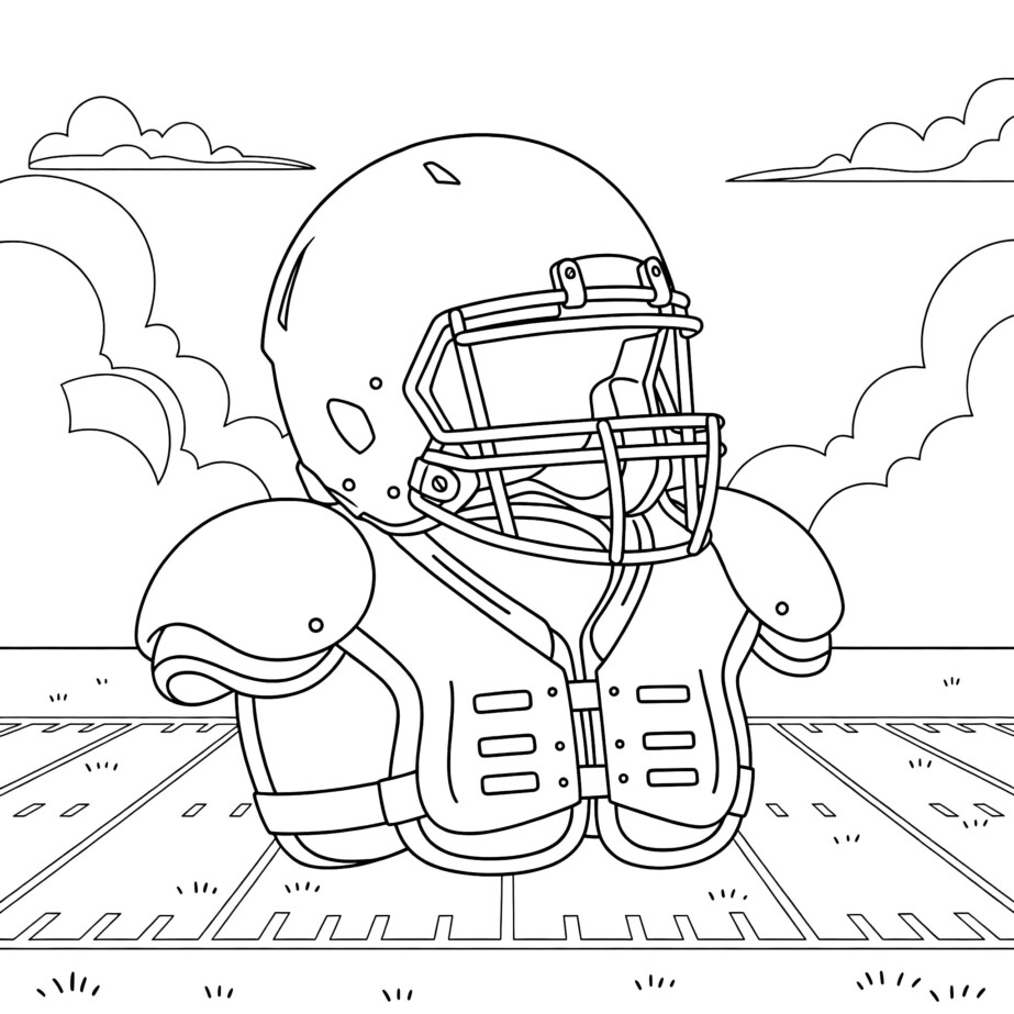 Football Helmet Coloring