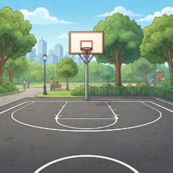 Basketball Court Coloring Page - Origin image