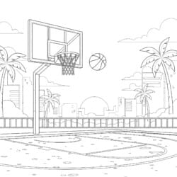 Basketball Coloring Page Printable - Printable Coloring page