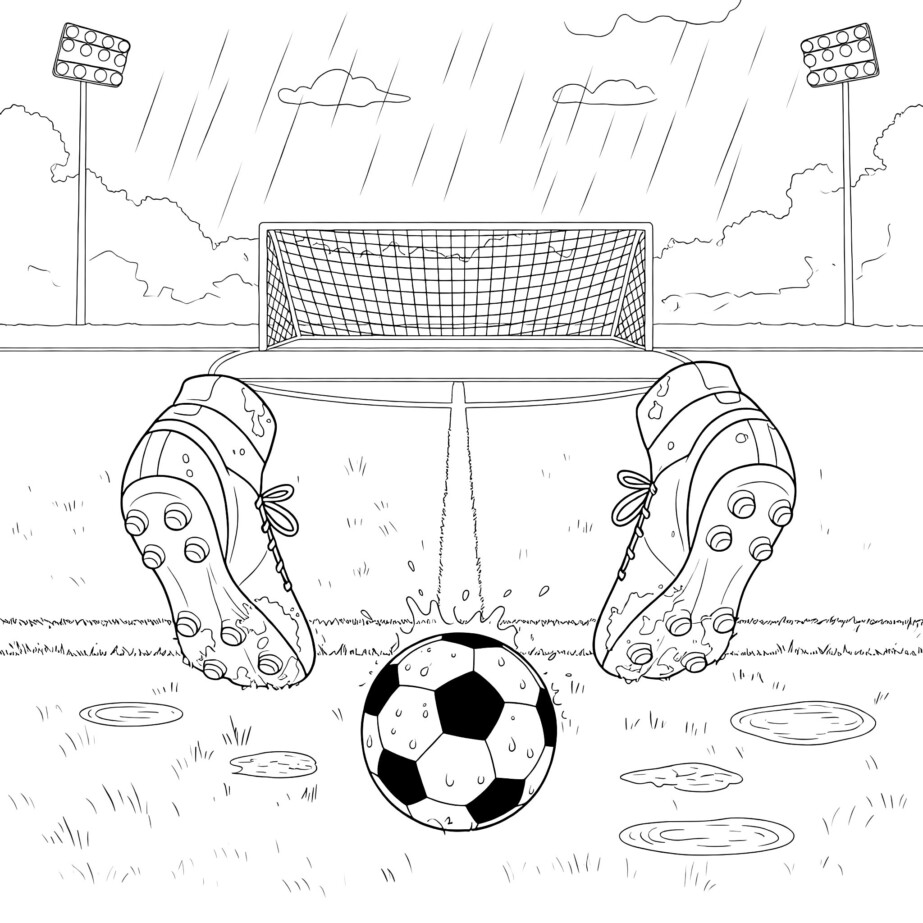 Football Colouring In Sheet