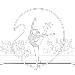 Gymnastic Coloring - Printable Coloring page