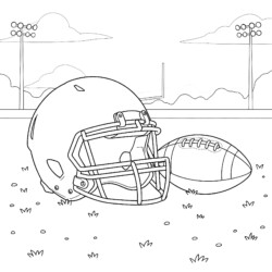 Coloring Page Football Helmet - Printable Coloring page