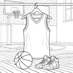 Basketball Jersey Coloring Page - Printable Coloring page
