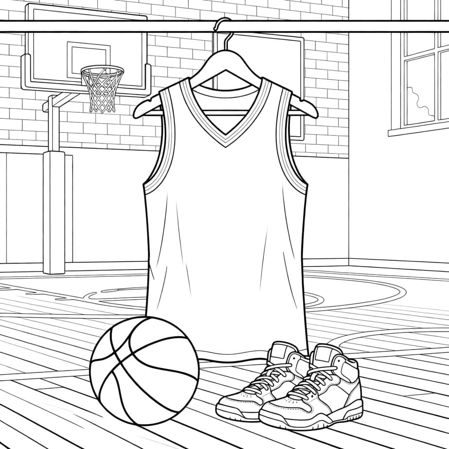 Basketball Jersey Coloring Page