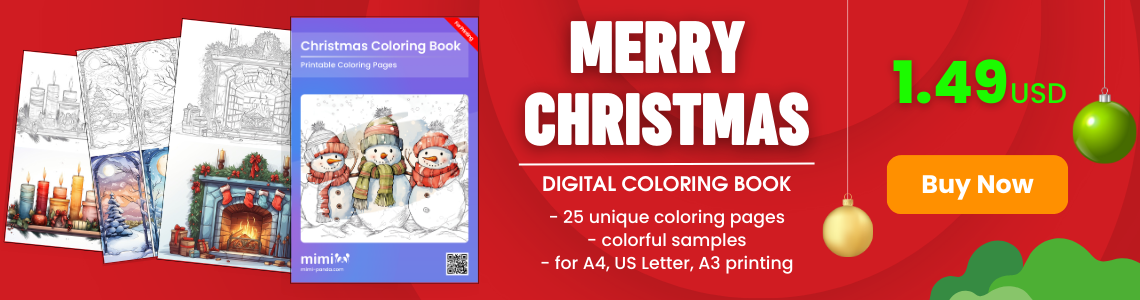 Mimi Panda Shop - Christmas coloring book