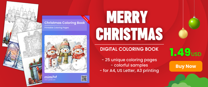 Mimi Panda Shop - Christmas coloring book